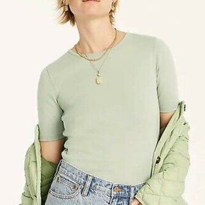 J Crew Slim Perfect Short Sleeve T-Shirt in Faded Pistachio NWT